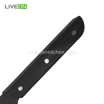 Нож для сыра с деревянной ручкой черный оксид